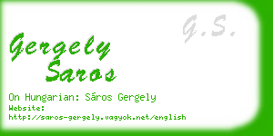 gergely saros business card