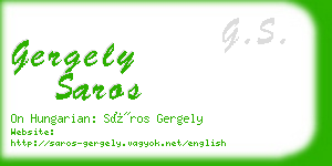 gergely saros business card